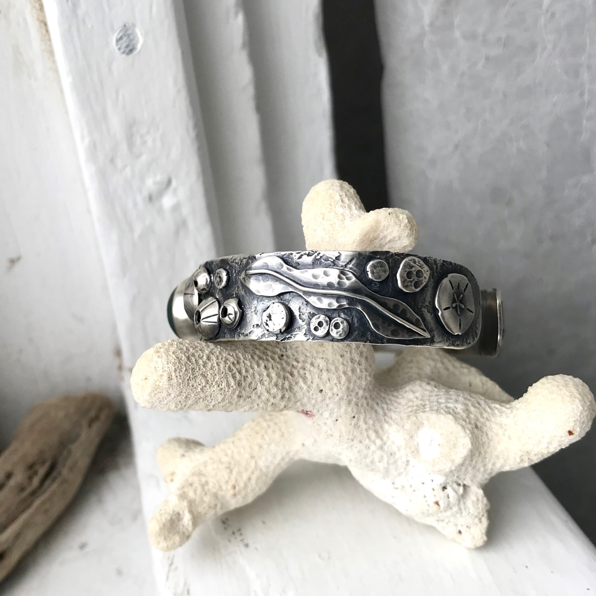 Oxidized Sterling Silver Bead Bracelet by Alison Shiboski - NEWTWIST